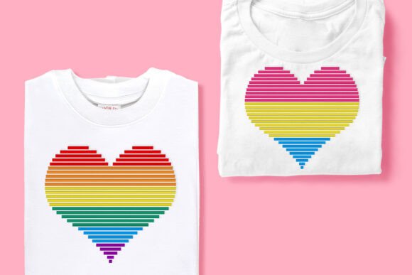 6 Color Striped Heart Embroidery: A Versatile Seasonal Design
