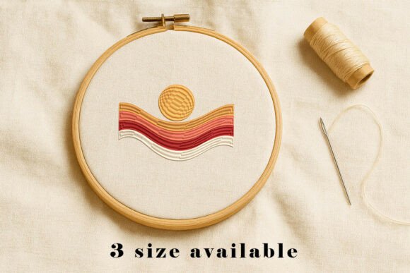 Abstract Sun Waves Embroidery Design Review for Gift Makers