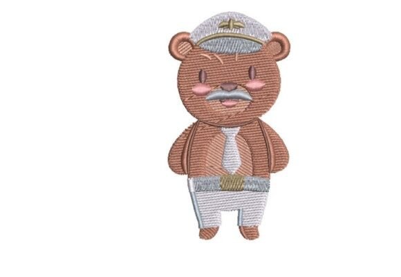 Captain Bear Embroidery: A Seasonal Charm for Holiday Crafts