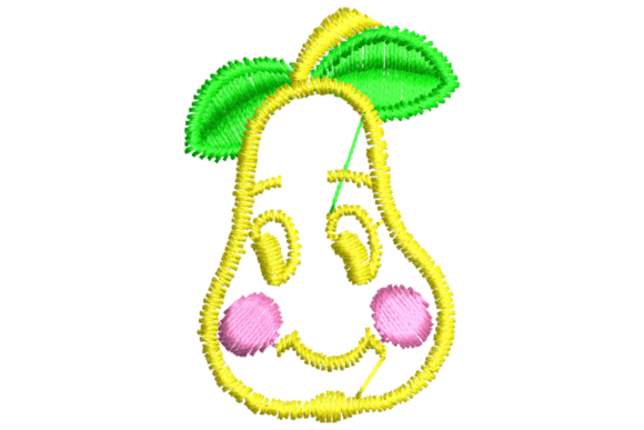 Cute Cartoon Pear Embroidery Design Review for Business Use