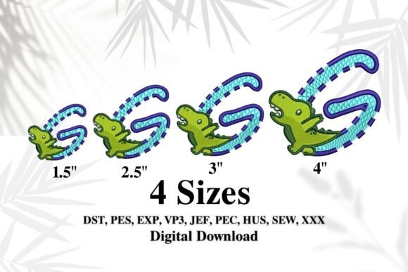 Cute Dinosaur Embroidery Alphabet G: A Playful Touch for Craft Fair Favorites