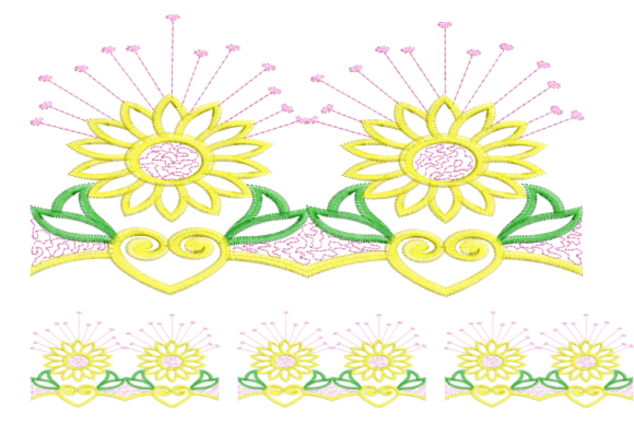 Floral Motif Embroidery Border Design