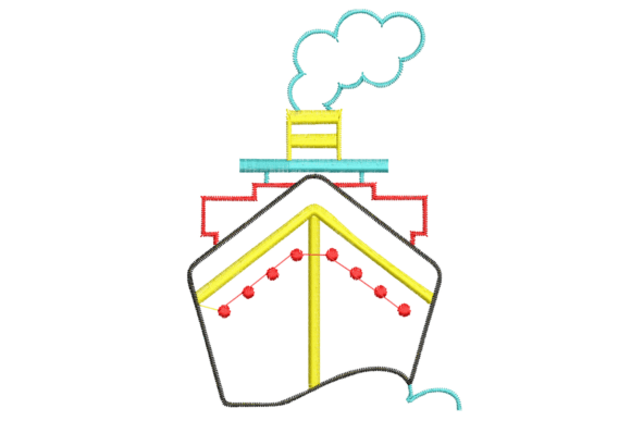Steamship Embroidery Design: A Seasonal Staple for Nautical Charm