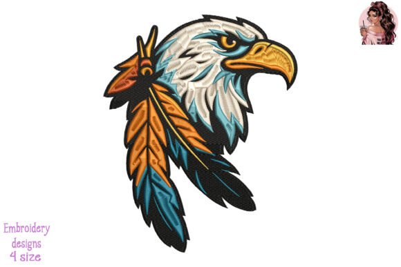 Tribal Eagle Emblem Embroidery