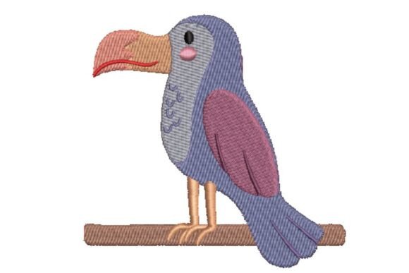 Tropical Jungle Bird Embroidery