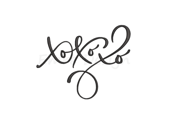 XOXO Embroidery Design for Valentine’s Day